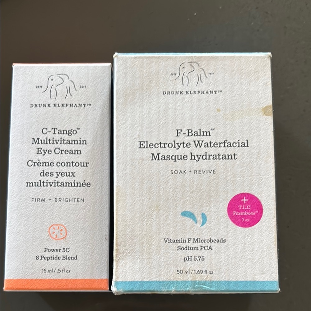 Drunk Elephant Skincare Set - White and Blue